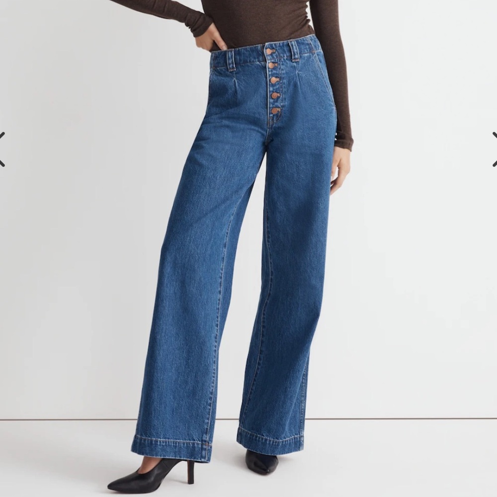 Madewell super wide leg jeans sz 25